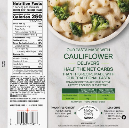 Lean Cuisine Cauli' Bowls Garlic Parmesan Alfredo with Broccoli Frozen Meal Perspective: back