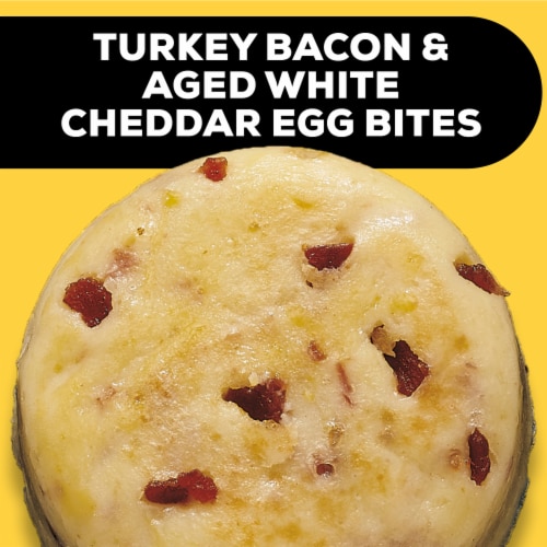 Life Cuisine Uncured Turkey Bacon & Aged White Cheddar Egg Bites Frozen Meal Perspective: back