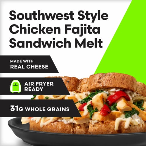 Vital Pursuit Southwest Style Chicken Fajita Sandwich Melt High Protein GLP-1 Frozen Meal Perspective: back