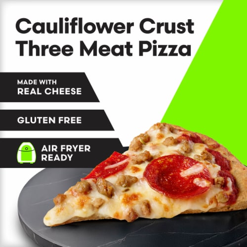 Life Cuisine Gluten Free Cauliflower Crust Three Meat Frozen Pizza Perspective: back