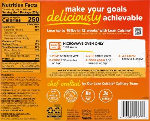 Lean Cuisine® Five Cheese Rigatoni Frozen Entree Perspective: back