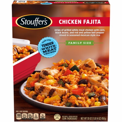 Stouffer's® Chicken Fajita Family Size Frozen Meal Perspective: back
