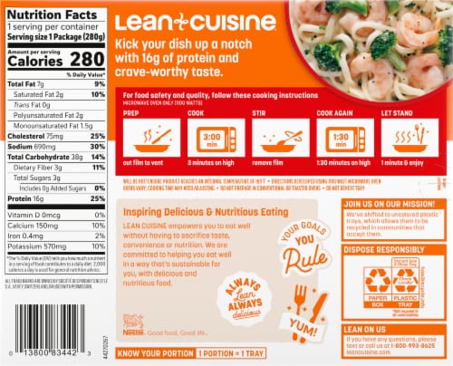 Lean Cuisine® Protein Kick Shrimp Alfredo Frozen Meal Perspective: back