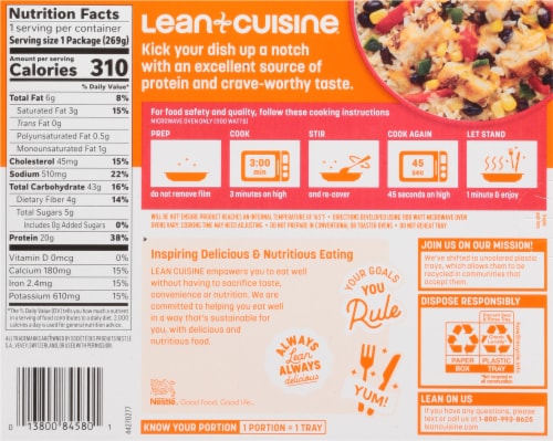 Lean Cuisine® Protein Kick Upwrapped Chicken Burrito Frozen Meal Perspective: back