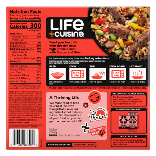 Life Cuisine® Protein Lovers Korean BBQ Style Beef Bowl Perspective: back