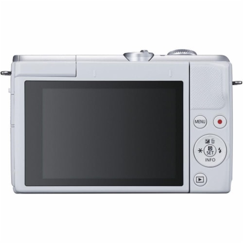 Canon Eos M200 Mirrorless Digital Camera With 15-45mm Lens White Perspective: back