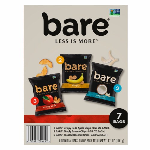 Bare® Baked Crunchy Variety Pack Chips Perspective: back