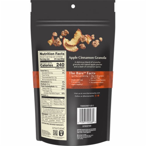 Bare® Apple Cinnamon Granola Perspective: back