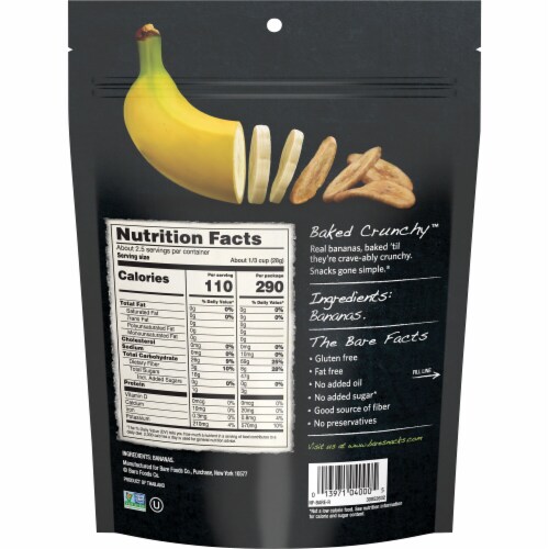 Bare Baked Crunchy Simply Banana Chips Perspective: back