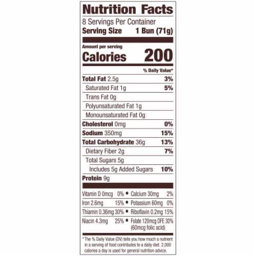 Pepperidge Farm Farmhouse Rustic Potato Hamburger Buns, 8-Pack Bag Perspective: back