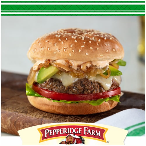 Pepperidge Farm Farmhouse® Hearty White Hamburger Buns Perspective: back