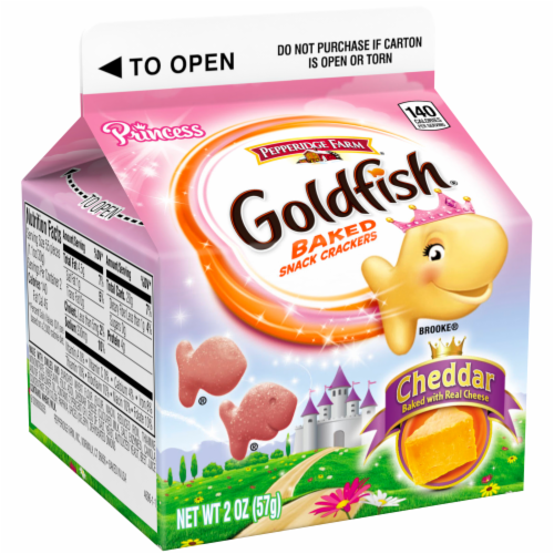 Goldfish Princess Cheddar Baked Snack Crackers Perspective: back