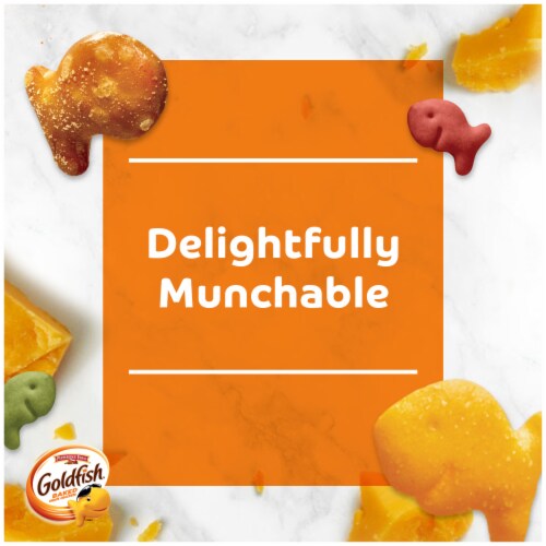Goldfish Crackers Big Smiles Variety Pack with Cheddar Colors and Pretzels Snack Packs Perspective: back