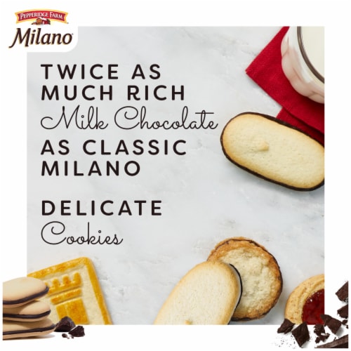 Pepperidge Farm® Milano® Double Milk Chocolate Cookies Perspective: back