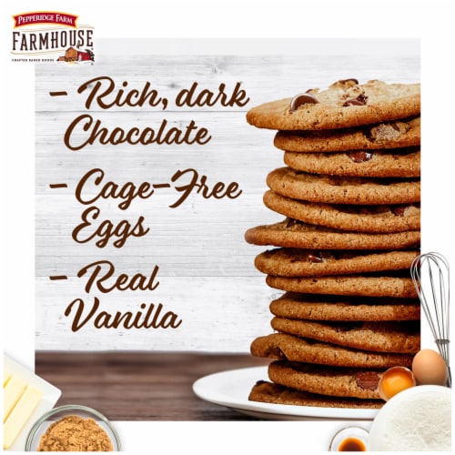Pepperidge Farm Farmhouse® Thin and Crispy Dark Chocolate Chip Cookies Perspective: back