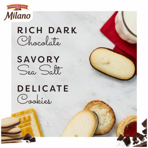 Pepperidge Farm Milano Cookies, Dark Chocolate Sea Salt, 6 Oz Bag Perspective: back