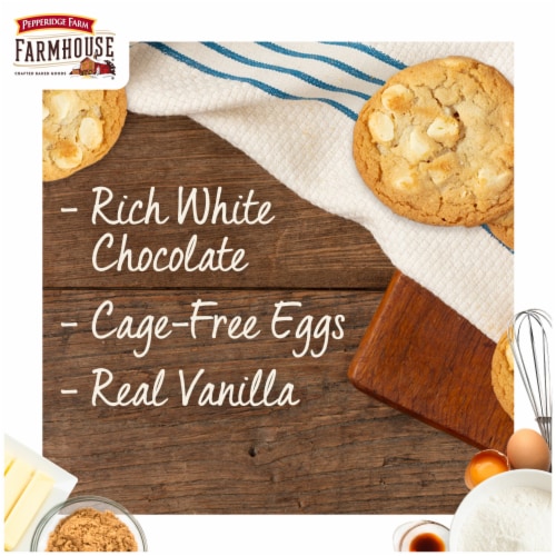 Pepperidge Farm Farmhouse® Thin & Crispy White Chocolate Chip Cookies Perspective: back