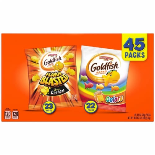Pepperidge Farm Goldfish Variety Pack (0.9 Ounce, 45 Count) Perspective: back