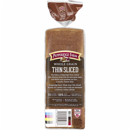 Pepperidge Farm Honey Wheat Thin Sliced Bread Perspective: back