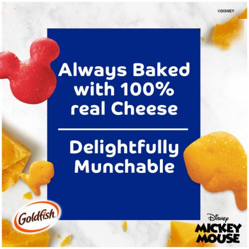 Goldfish Disney Mickey Mouse Cheddar Crackers Snack Crackers Perspective: back