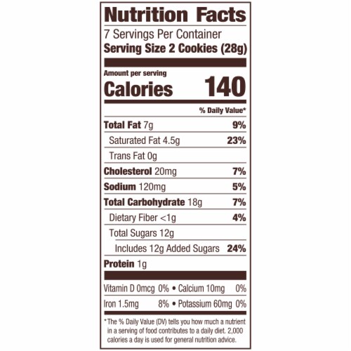 Pepperidge Farm Thin & Crispy Peppermint Cocoa Cookies Perspective: back
