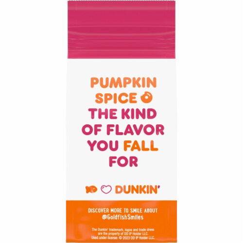 Goldfish Grahams Limited Edition Dunkin' Pumpkin Spice Grahams Snack Crackers Perspective: back