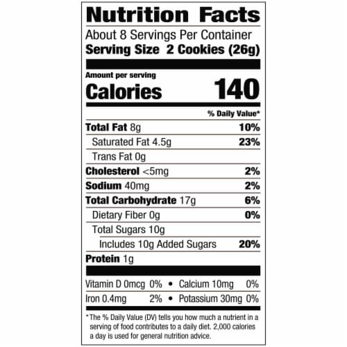 Pepperidge Farm Milano White Chocolate Lemon Flavored Cookies Perspective: back