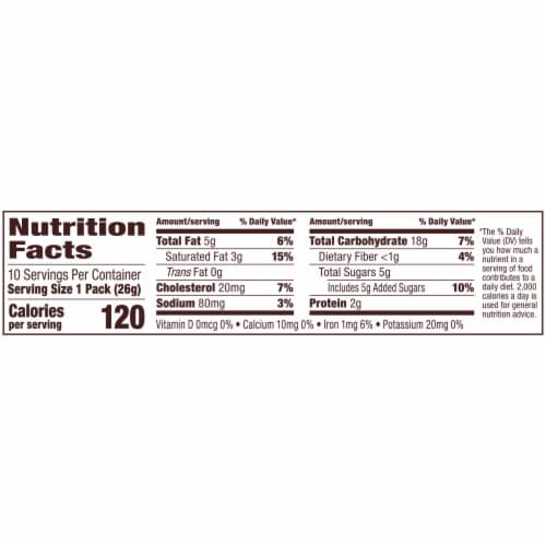 Pepperidge Farm Chessmen Butter Cookies 0.9 Oz Snack Pack Perspective: back