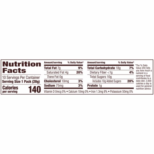 Pepperidge Farm Nantucket Mini Dark Chocolate Chip Cookies 1 Oz Snack Packs Perspective: back
