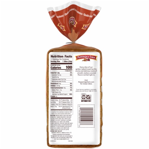 Pepperidge Farm Swirl® Caramel Brioche Flavored Bread Perspective: back