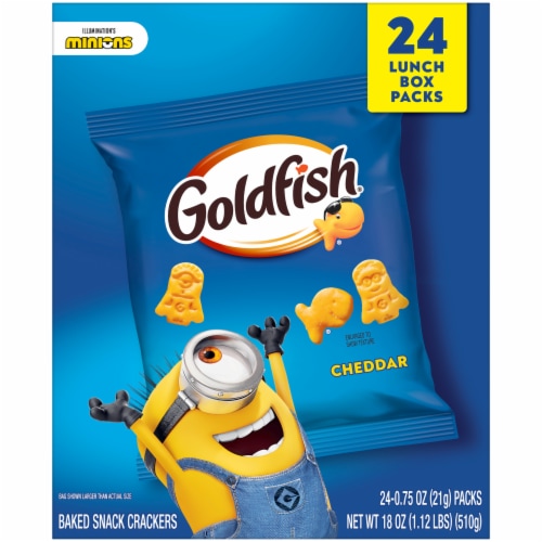 Pepperidge Farm® Goldfish® Minions Cheddar Baked Snack Crackers Perspective: back