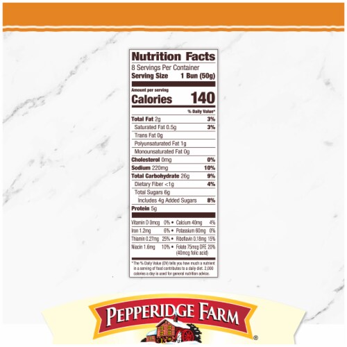 Pepperidge Farm® Side Sliced Soft White Hot Dog Buns Perspective: back