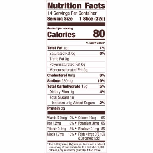 Pepperidge Farm Jewish Pumpernickel Dark Pump Bread Perspective: back