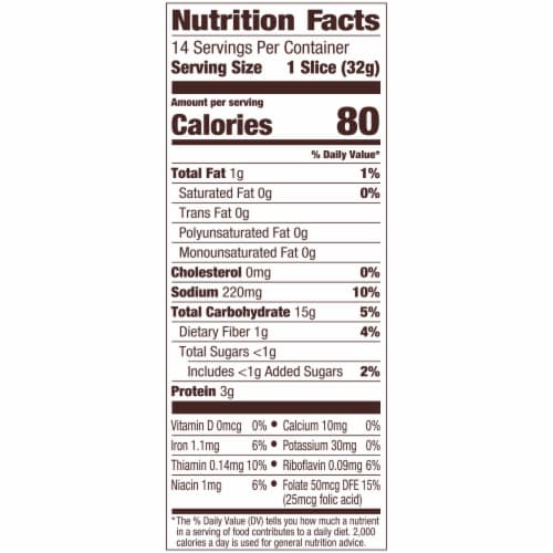 Pepperidge Farm Jewish Rye Seedless Bread Perspective: back