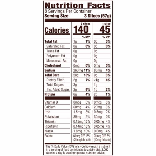 Pepperidge Farm® Light Style Oatmeal Bread Perspective: back