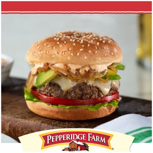 Pepperidge Farm Sesame Topped Hamburger Buns Perspective: back