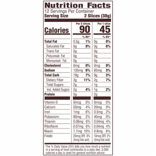 Pepperidge Farm® Light Style Soft Wheat Bread, 1 Lb Bag Perspective: back