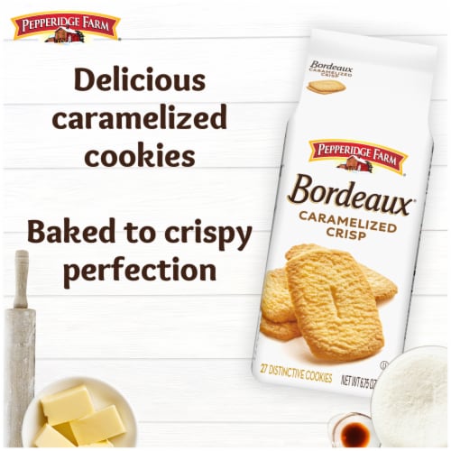 Pepperidge Farm Bordeaux Caramelized Crisp Cookies Perspective: back