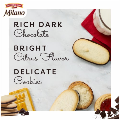 Pepperidge Farm Milano Chocolate Orange Sandwich Cookies Perspective: back