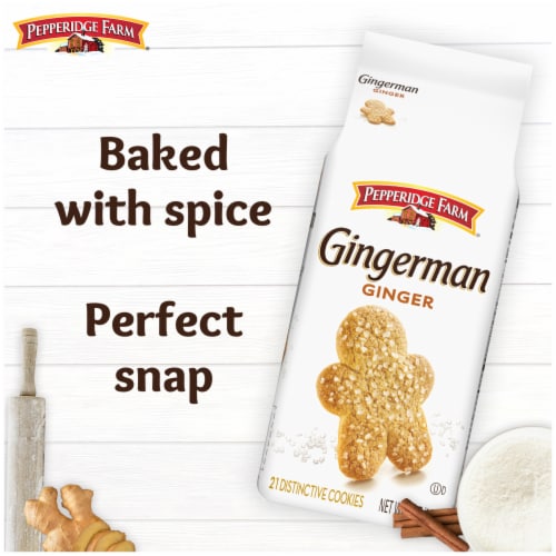Pepperidge Farm Gingerman Cookies Ginger Cookies Perspective: back