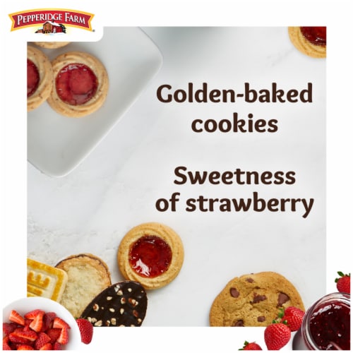 Pepperidge Farm Verona Strawberry Thumbprint Cookies Perspective: back