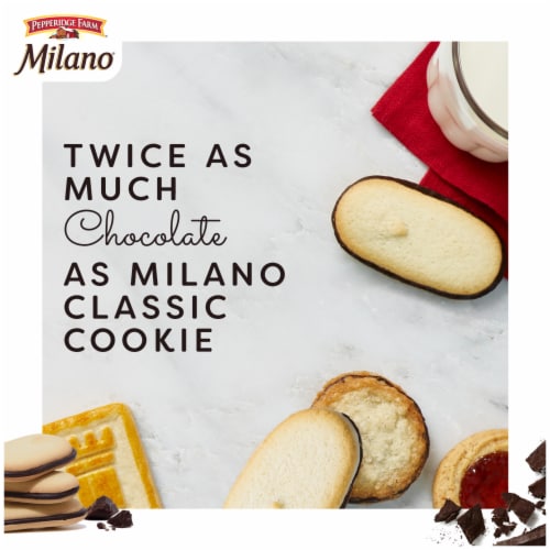 Pepperidge Farm® Milano Double Dark Chocolate Sandwich Cookies Perspective: back