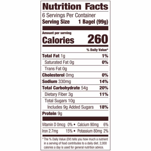 Pepperidge Farm Plain Bagels Perspective: back