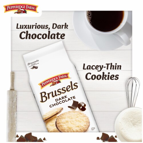 Pepperidge Farm® Brussels® Dark Chocolate Sandwich Cookies Perspective: back