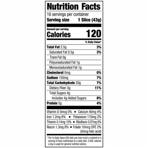 Pepperidge Farm® Whole Grain 15 Grain Bread Perspective: back