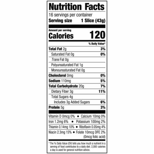 Pepperidge Farm® Whole Grain Oatmeal Bread Perspective: back