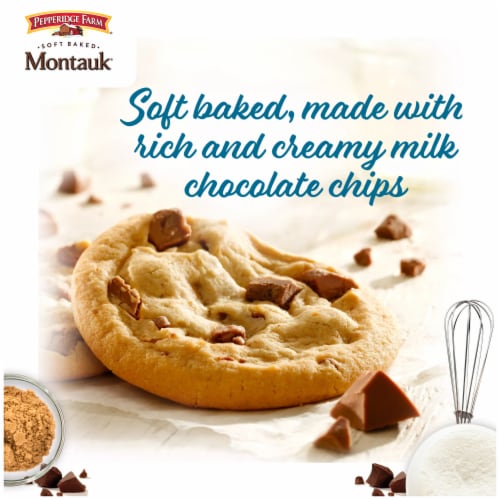 Pepperidge Farm® Montauk® Soft Baked Milk Chocolate Chunk Cookies Perspective: back