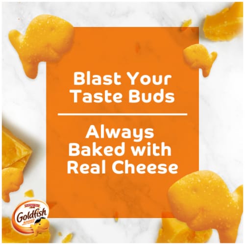 Goldfish Flavor Blasted Xtra Cheddar Cheese Crackers Perspective: back