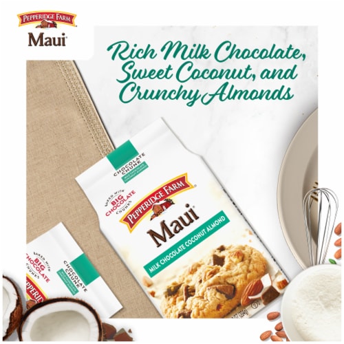 Pepperidge Farm® Maui® Crispy Milk Chocolate Coconut Almond Cookies Perspective: back
