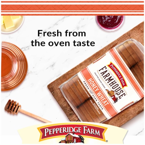 Pepperidge Farm Farmhouse Honey Wheat Bread Perspective: back